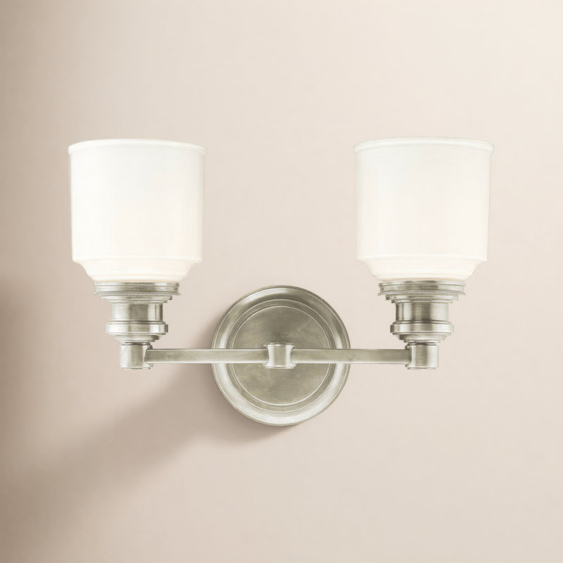 Éclairage pour meuble-lavabo 2 lumières Windham, Nickel satiné