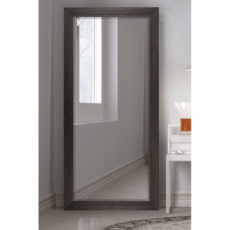 Miroir biseauté pleine longueur Daneille, Espresso