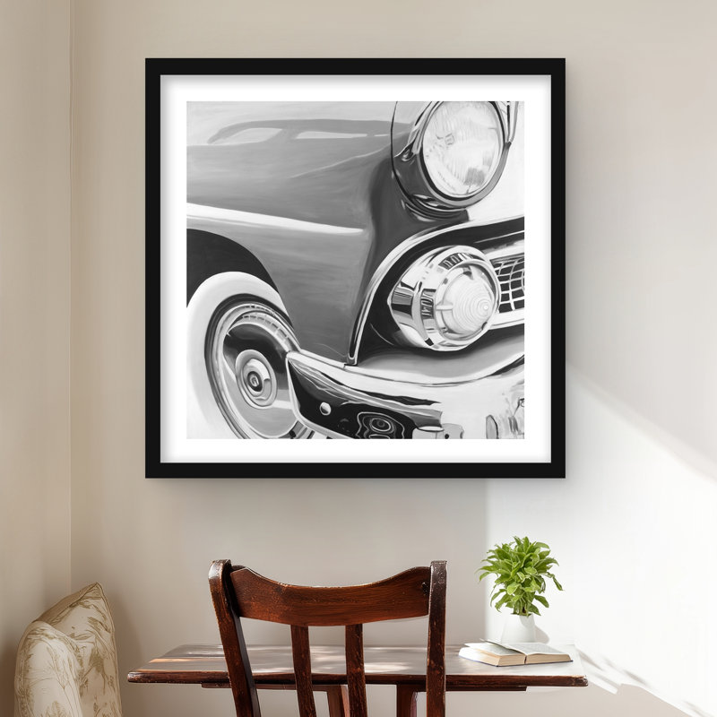 Beautiful Old Car - Reproduction encadrée mat pour la décoration intérieure, H 24 po x l 24 po