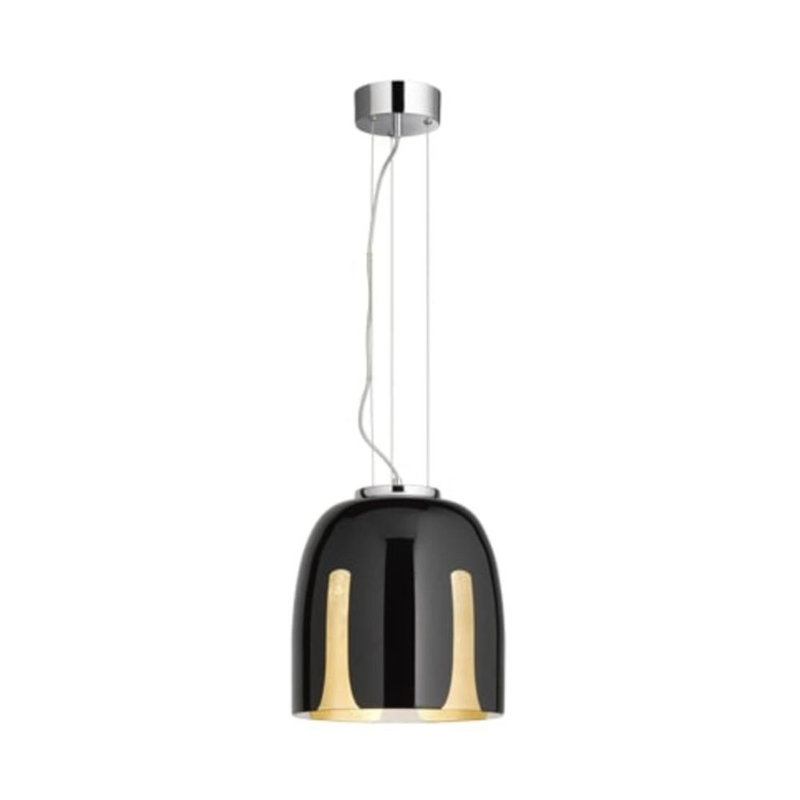 Luminaire suspendu 1 cloche pour une cloche Farias, H 11,81 po x l 11,81 po x P 11,81 po, Noir