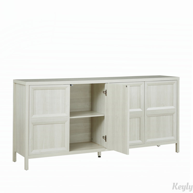 Armoire de rangement moderne de 67 po avec ouverture basculante, charnières à fermeture en douceur et support mural antidérapant