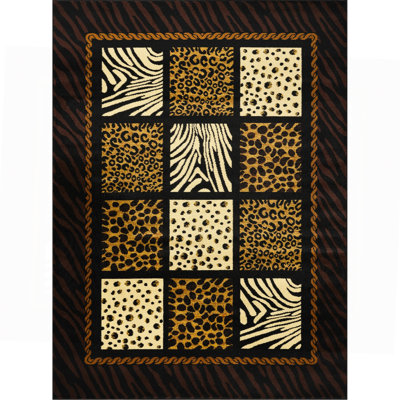 Multi Animal Print Area Rug