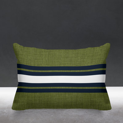 Striped Outdoor Reversible Throw Pillow
