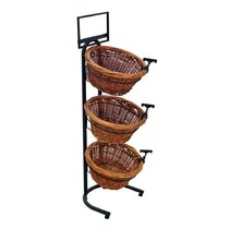 Winston Porter Stella 3 Tier Standing Wicker Storage Rack, Hand