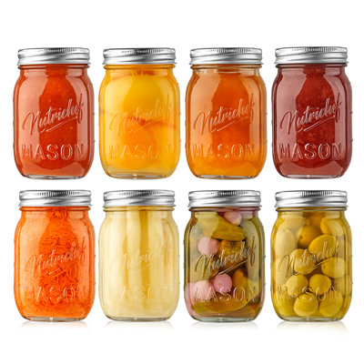 Agrima Glass Jar - Set of 8