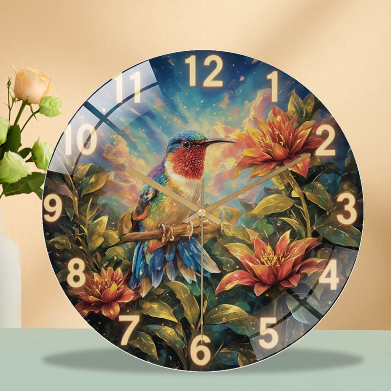 Horloge murale colibri 12 po