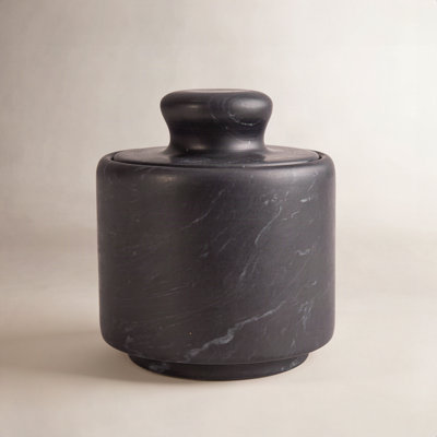 Artifacts Marble Salt Cellar with Lid