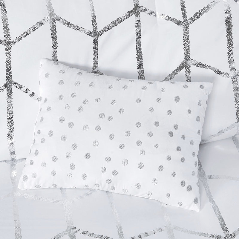 Édredon et drap-housse Modern, Courtepointe grande taille et 4 pièces supplémen
