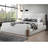 Premium White Fabric Bed-560957346