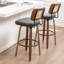Tabouret de bar pivotant avec dossier en similicuir Cane-785330044-785330032