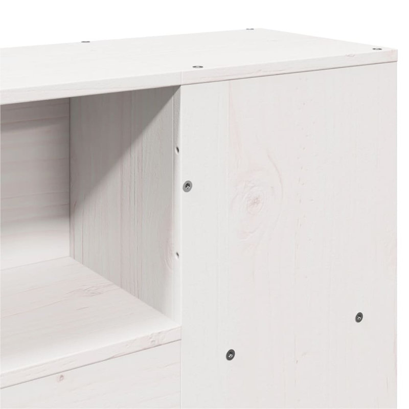 Mohall Solid Wood Bed, 150 x 200 cm, White