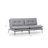 Modern 3-Seat Sofa-Bed, Grey Polyester Fabric, 70.9 x 37.4 x 37.4 inches | Sturdy 100% Metal Frame, 4-Level Adjustable Backrest | 32 DNS Foam & Fiber Coating for Comfort | 660 lbs Weight Capacity | Perfect for Home & Guest Rooms-557267331