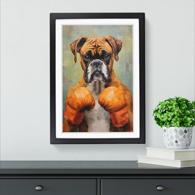 Boxer Dog Orphism Art - Framed Print