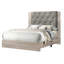 Lit pour grand lit, thème crème et gris, tête de lit, tête de lit en bois d'hévéa gris, cadre-401627306-401627349