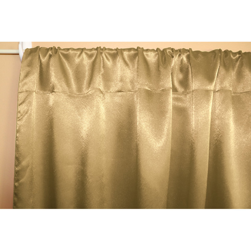 Panneau de rideau semi-transparent en polyester Dafni, L 58 po x L 84 po, Or
