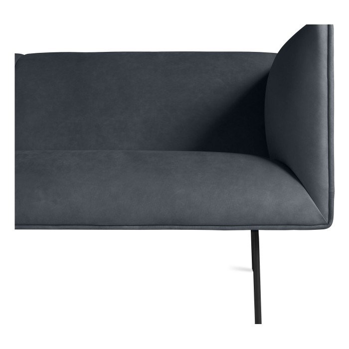 Dandy Leather Lounge Chair, Ink Leather