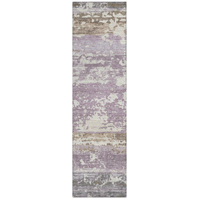 Machine Washable Indoor/Outdoor Lanphear ACN2398 Stripes Rug