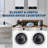 2-Tier Washer Dryer Countertop With 2 Drawers, Wood Laundry Countertop With 2.75" H Edge Rails, Waterproof Washer Dryer Cover With Anti-Slip Pads For Laundry Room Organization And Storage-116182065