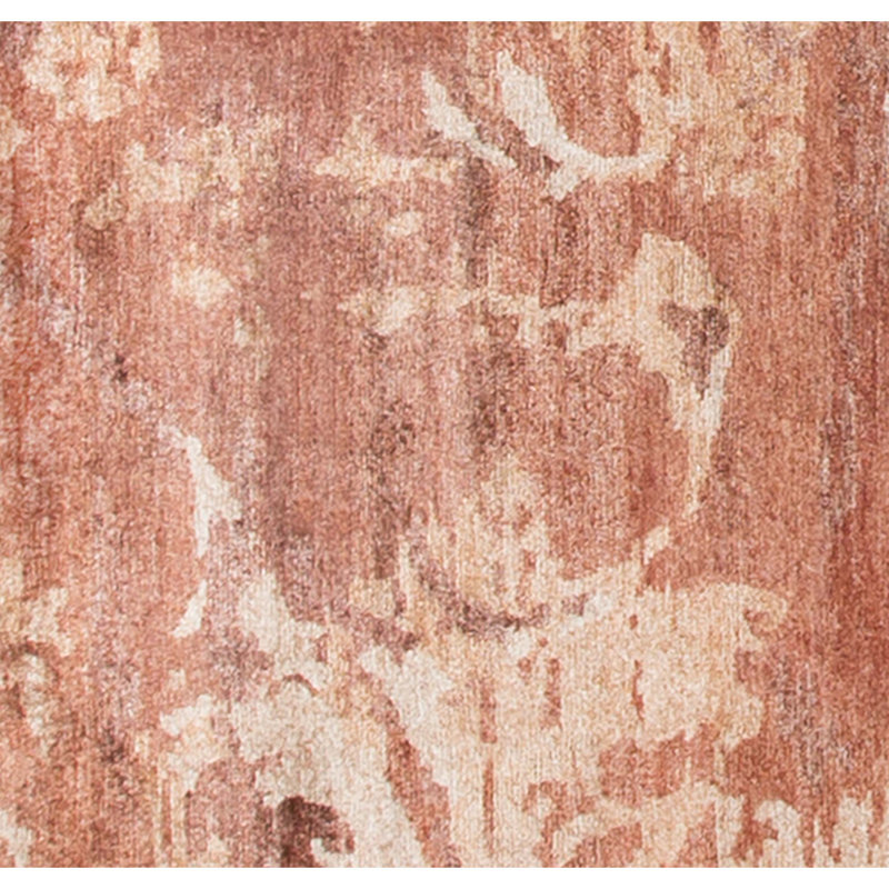 Tapis brun / beige en viscose noué à la main 7 pi 11 po x 9 pi 11 po