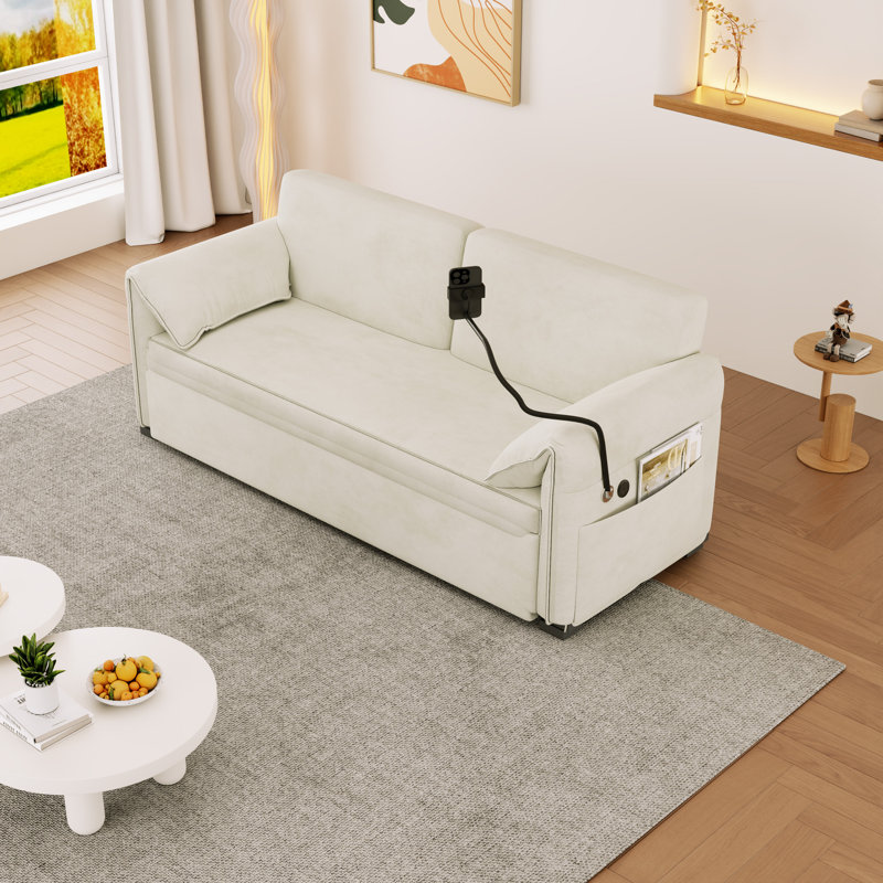 Folding Sofa Bed, Beige