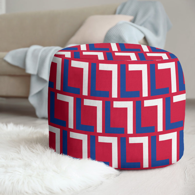 Repose-pieds 20,5 po, Bleu / blanc / rouge