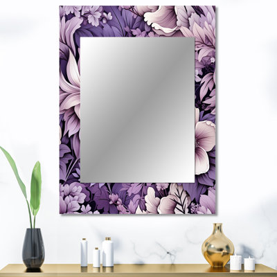 Jensen Eerie Elegance Moody Patterns - miroir décoratif floral, chalet, miroir mural traditionnel, impression sur métal