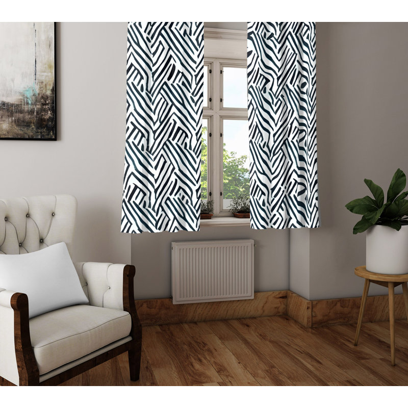 Paire de rideaux semi-transparents en polyester Dezerey, L 40 po x L 52 po