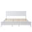 Modern White Solid Wood King Platform Bed