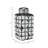 Geometric Ceramic Table Jar with Lid for Home Decor - Decorative Patterned Tall Jar for Shelf Styling, Console Display, and Tabletop Accent-86741829-86741826