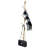 9 Hook Wall Mounted Gold Coat Tree Hat Rack
