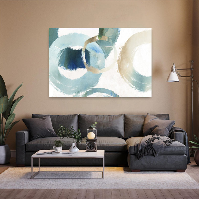 Volatile I, art organique moderne abstrait, H 40 po x l 60 po