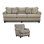 Freda 2-Piece Sofa and Chair Set with Nailhead Trim and Reversible Cushions