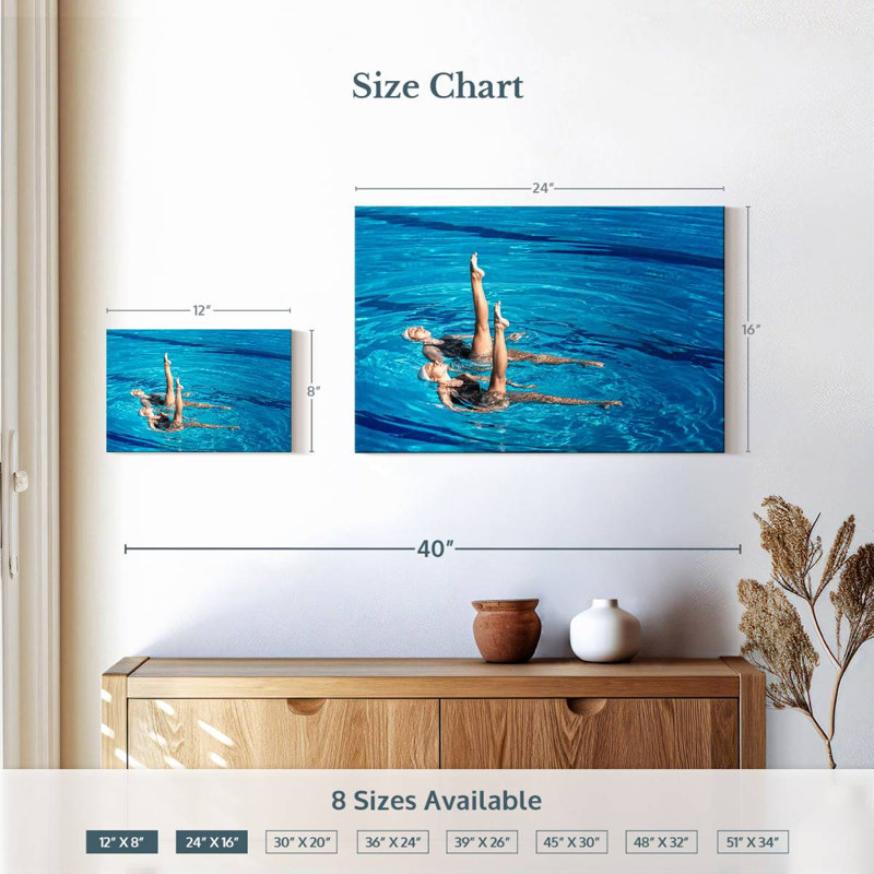 Sireci Synchronized Swimmers, 16" H x 24" W