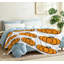 Jeté en molleton orange ultra doux en flanelle, citrouilles à imprimé recto-131502851