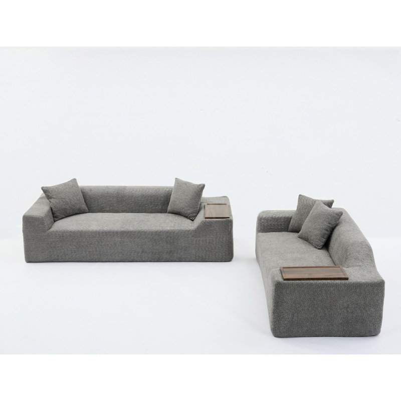 Ensemble de salon 2 pièces, Boucle gris