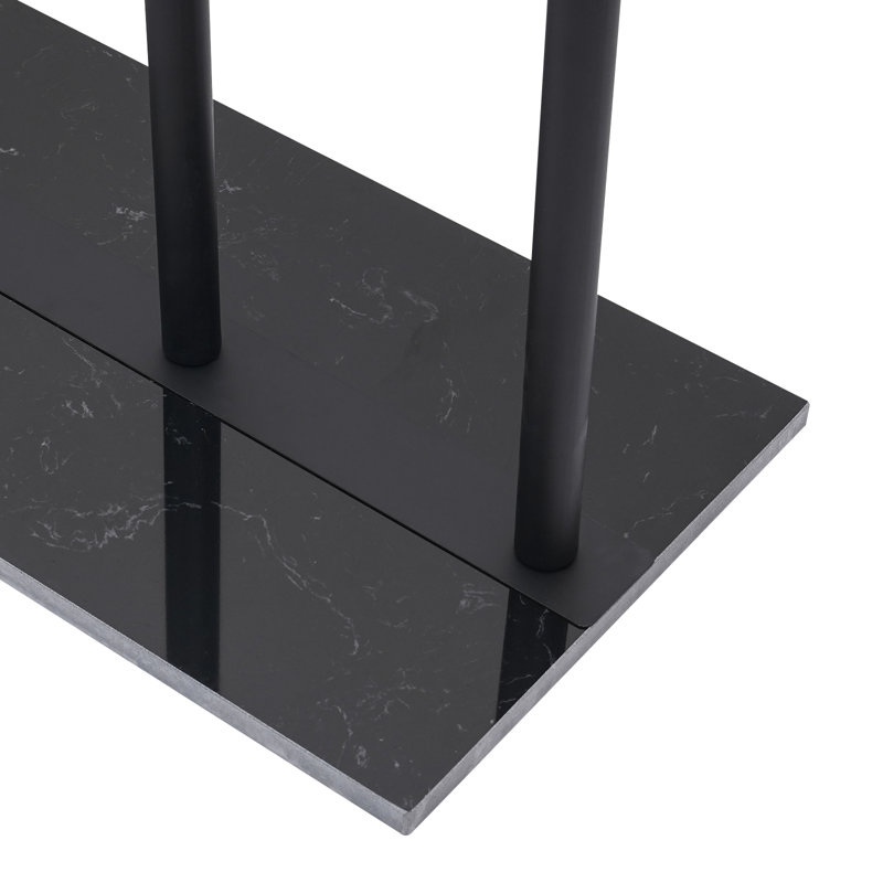 Clothes Rack, Garment Rack With Marble Base, Black