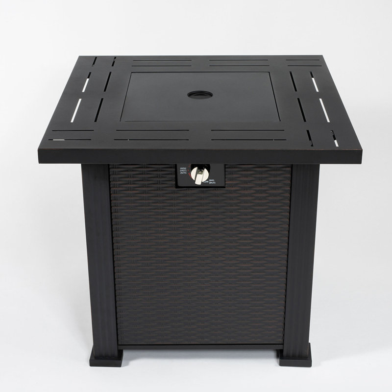 Propane Gas Fire Pit Table, 50000 BTU Square Steel Fire Pit For Cozy Outdoor Gatherings And Warmth