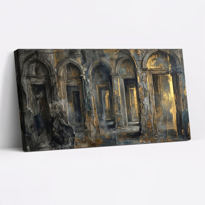 Architectural Decay Canvas Wall Art Oil Painting Print Set Of 1