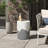 Cameran Round Cement Outdoor Side Table