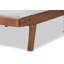 Lit plateforme grand en tissu Bristol gris et tissu d'ameublement au fini brun noyer Bristol (grand)-1274883626-1274883625