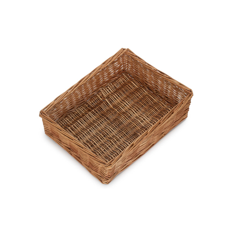 Evvie Wicker Storage Tray Basket