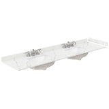 84" Double Countertop with Square Sinks (3-Hole), Backsplash & Sidesplash