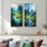 Mountain River Reflections In Rocky Mountains II - Collection d'art mural 2 pièces