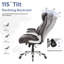 Fauteuil de direction ergonomique à haut dossier avec appui-tête réglable, soutien lombaire réglable, accoudoirs rabattables, fonction berçante-529489399