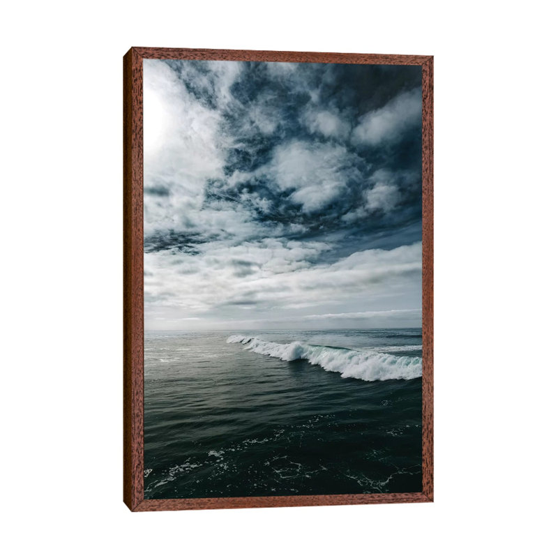 Ocean Beach San Diego II by Bethany Young - Print on Canvas, Classic Brown Wood Framed, 66.04cm H x 45.72cm W x 3.81cm D