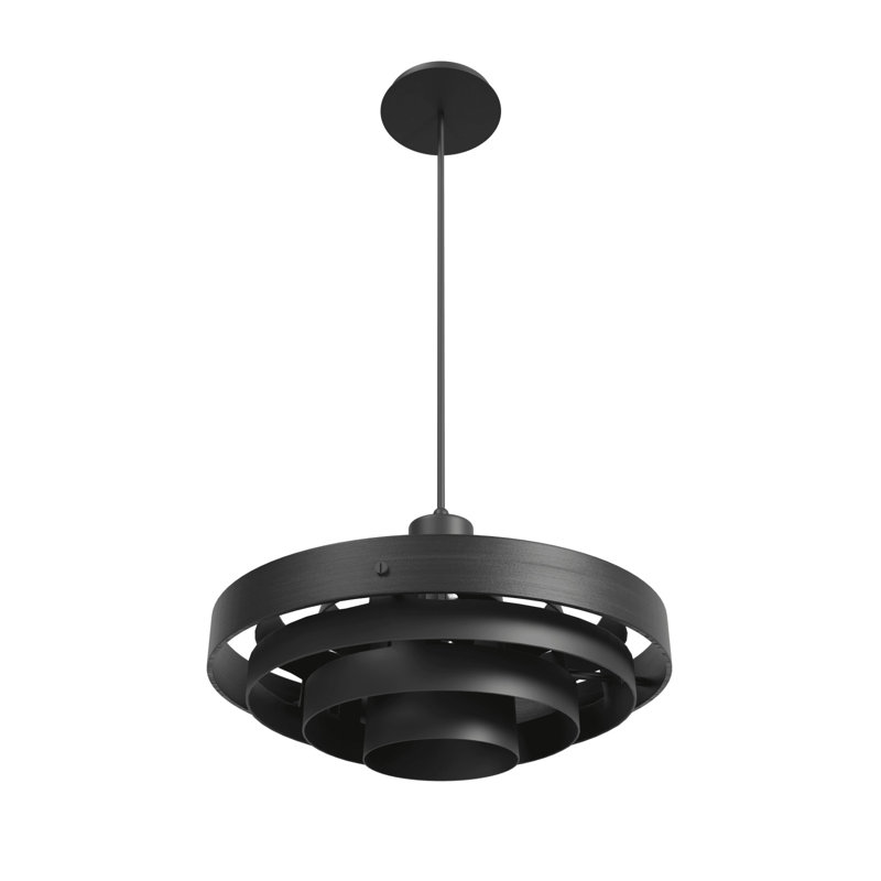 Luminaire suspendu 1 lumière Newport Collection, Noir, noir, noir, noir