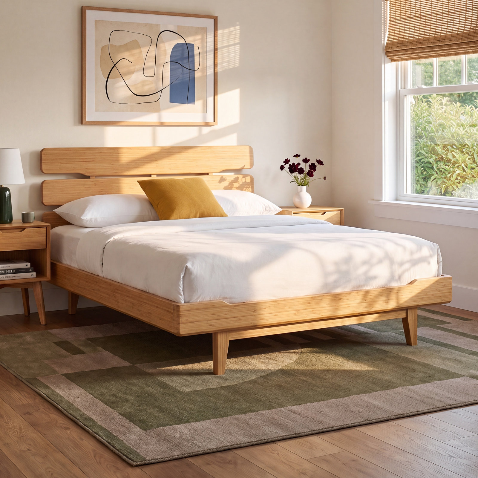 Lacey Platform Bed, King, Caramelized