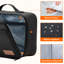 Boîte à lunch congelable, sac à lunch réutilisable isolé avec 2 sacs de glace, mini sac à collation pour boîte à bento pour salade, sandwich, collations pour l'école / travail / garderie, noir