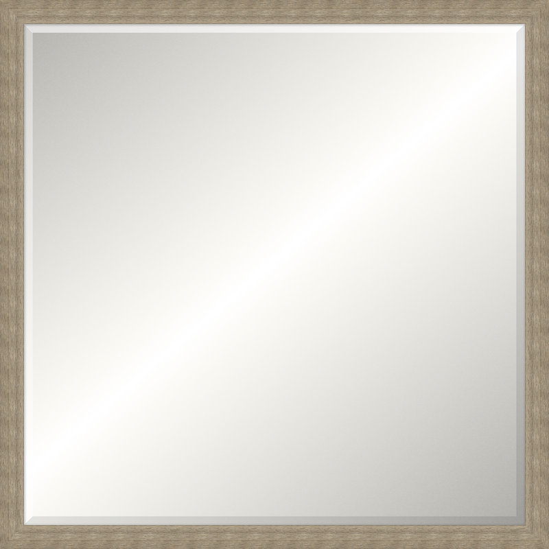 Miroir Elkhead, Gris clair, Biseauté, Rectangle 51,75 po x 39,75 po