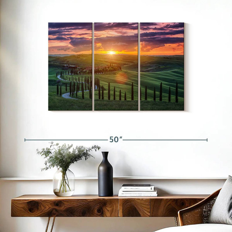 Sebbie Sunset Over Tuscany, 24" H x 38" W